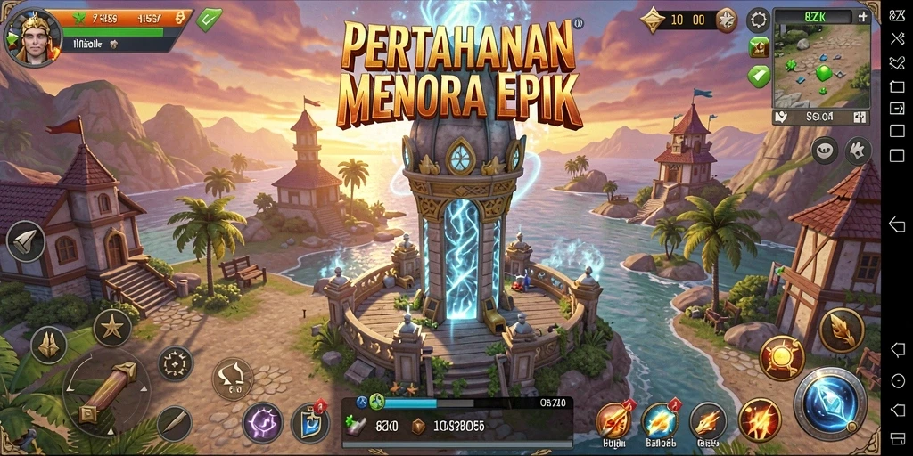 Gameplay intens dari 8ZK dengan menara yang beragam dan musuh yang menantang.
