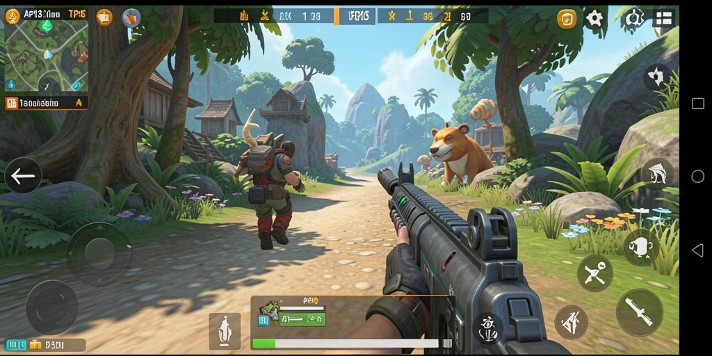 Tampilan menegangkan dari gameplay API36 saat bertempur di medan perang.