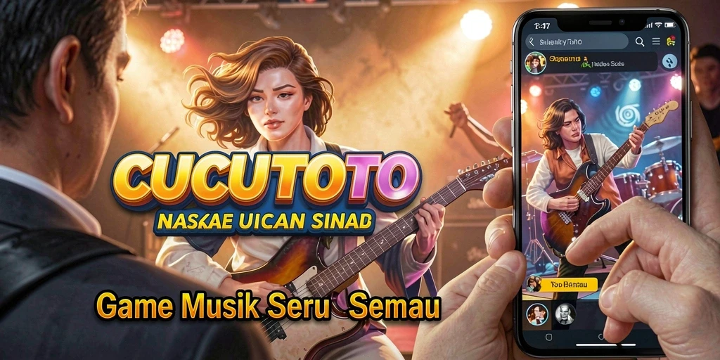 Screenshot gameplay CUCUTOTO yang menunjukkan serunya bermain musik.