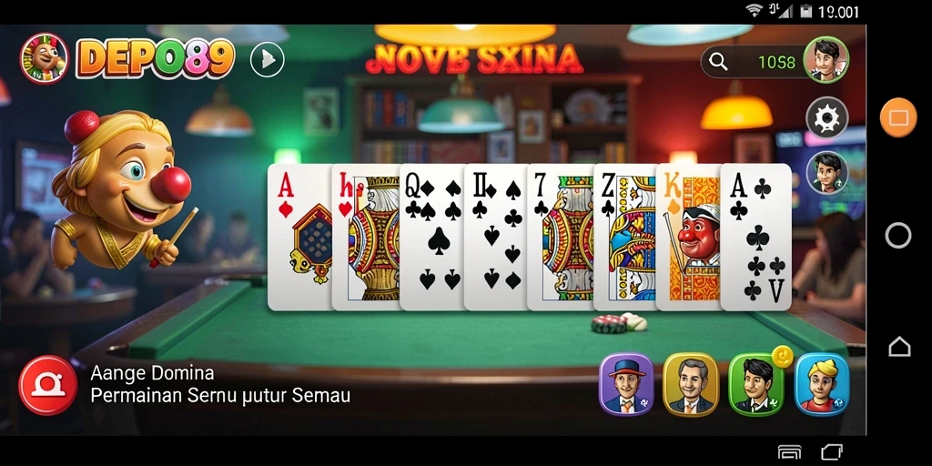 Screenshot tampilan gameplay seru DEPO89 dalam permainan Domino.
