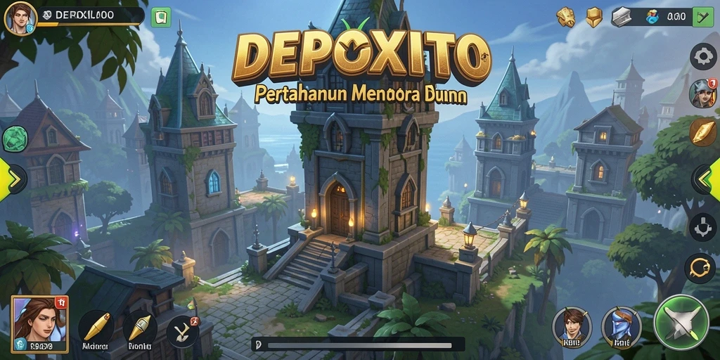 Tampilan gameplay seru DEPOXITO saat menyusun strategi pertahanan menara.
