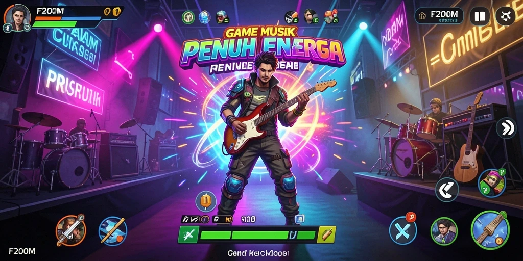 Tampilan grafik yang menakjubkan dalam gameplay F200M.