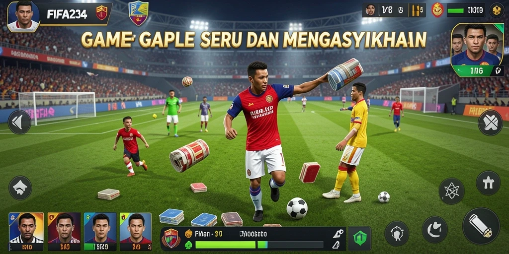 Screenshot gameplay GAPLE di FIFA234 yang menampilkan suasana seru.