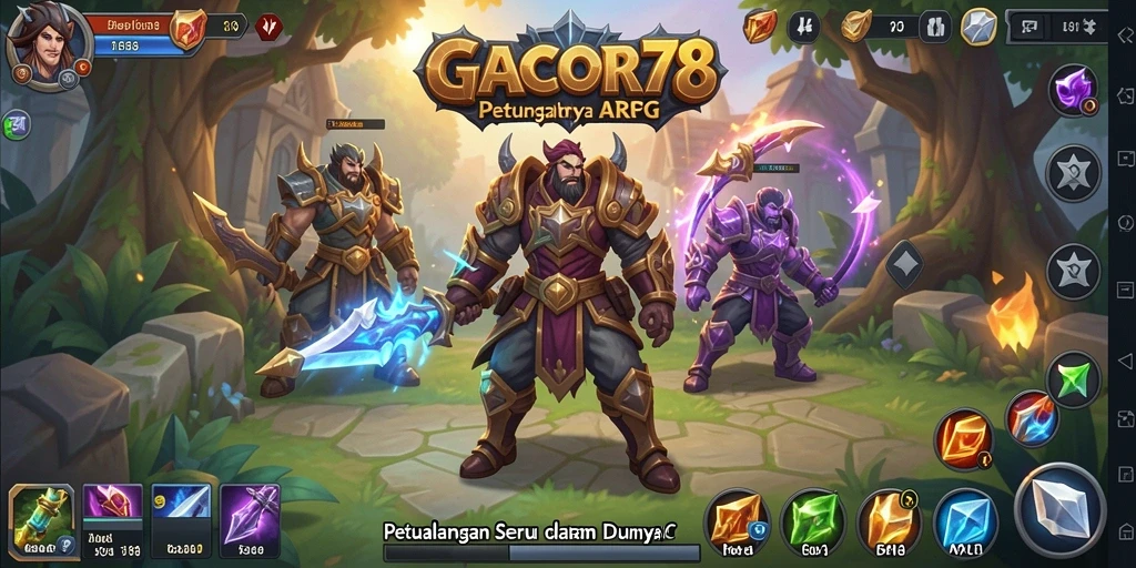 Tampilan gameplay seru GACOR78 dalam petualangan ARPG.