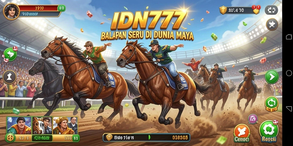 Tampilan gameplay IDN777 yang menegangkan dalam balapan.
