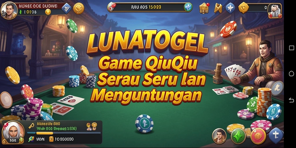 Tampilan gameplay seru LUNATOGEL saat bermain QiuQiu.