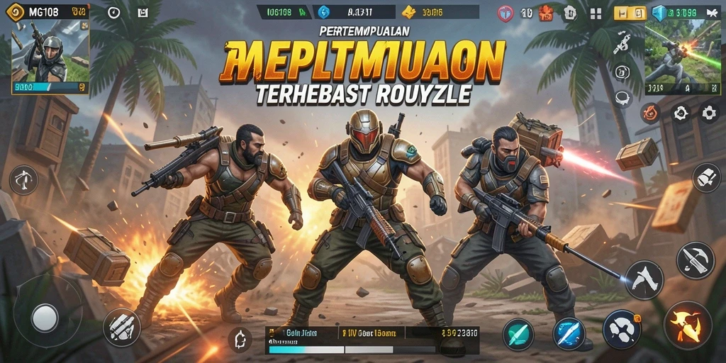 Gameplay seru MG108 dengan aksi pertempuran Battle Royale yang mendebarkan.