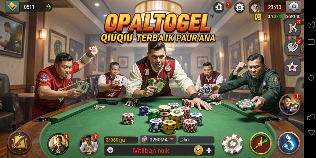 Screenshot gameplay OPALTOGEL yang menunjukkan keseruan QiuQiu.