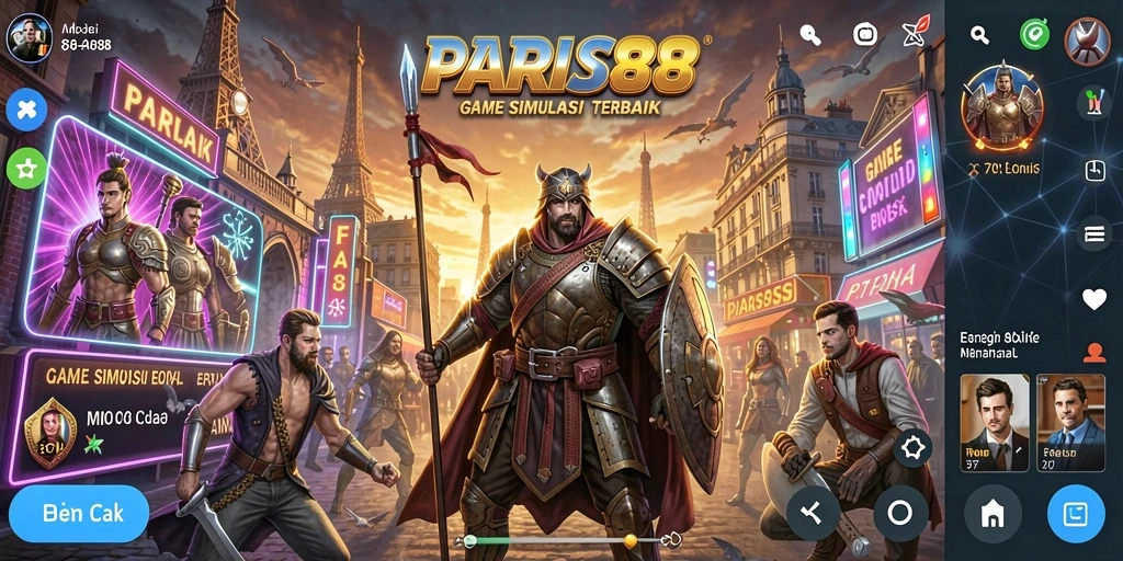 Tangkapan layar gameplay <strong>PARIS88</strong> menunjukkan dinamika permainan yang menarik.