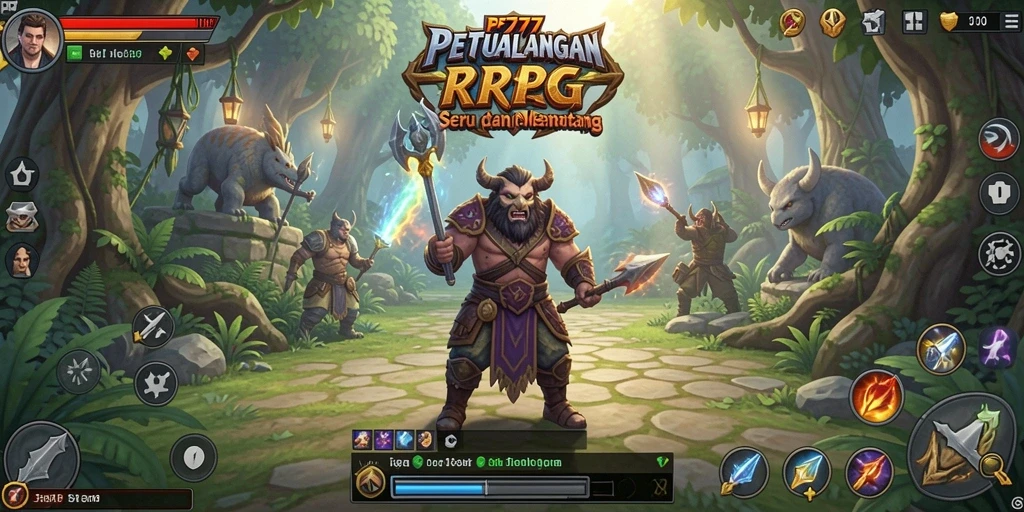 Grafis menakjubkan dalam gameplay RPG PF777.