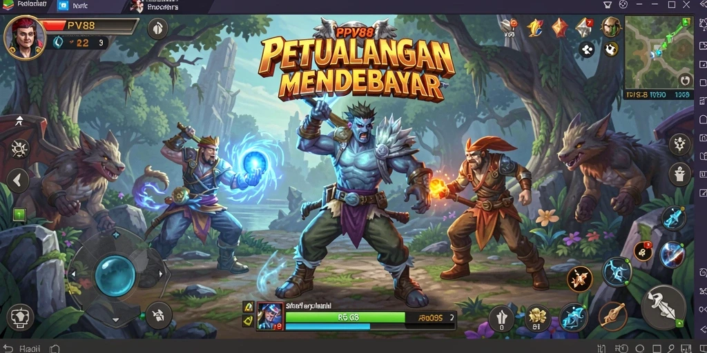 Tampilan menawan dari gameplay RPG PPV88 yang beraksi