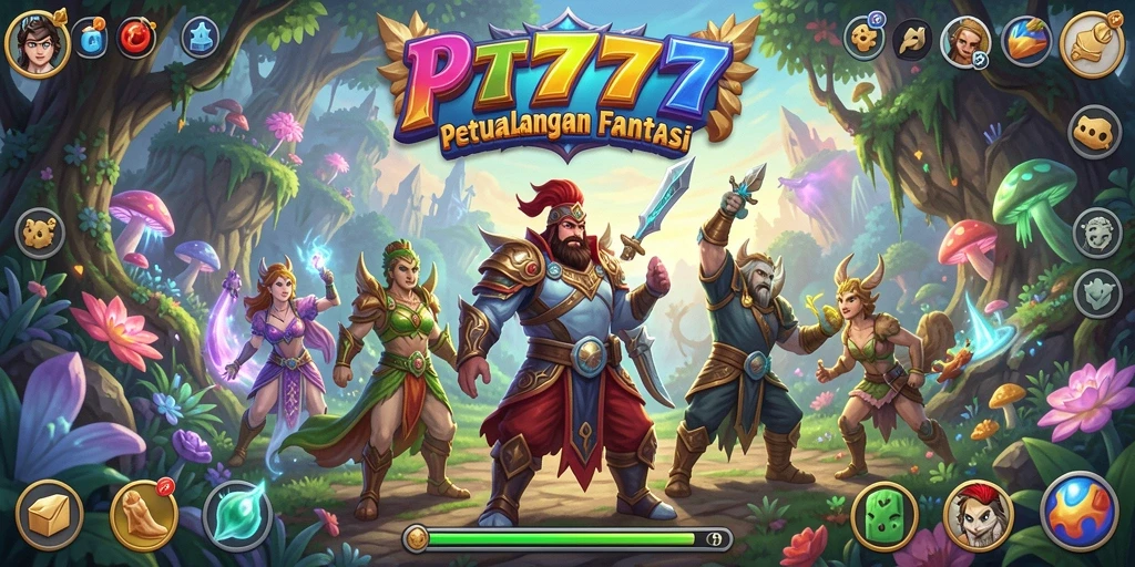 Tampilan gameplay PT777 dengan petualangan menarik di dunia fantasi.