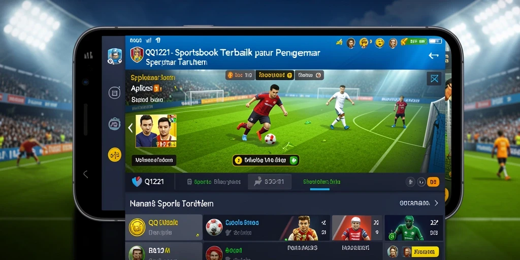 Tampilan menarik dari aplikasi QQ1221 saat bermain dengan taruhan olahraga.