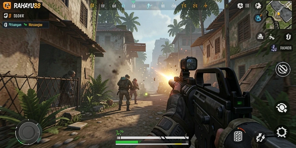 Tampilan utama gameplay RAHAYU88 yang seru dan penuh aksi.