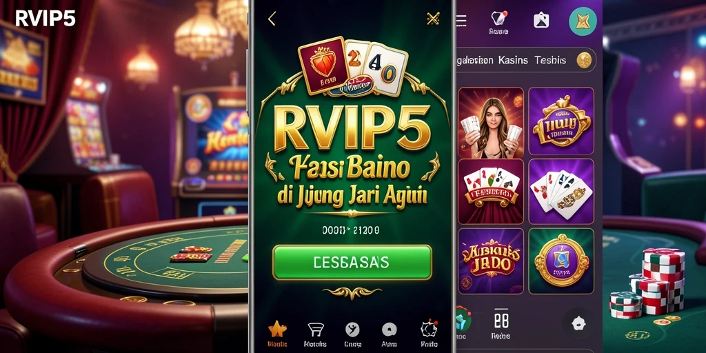 Screenshot utama RVIP5 menampilkan gameplay Kasino yang mendebarkan.