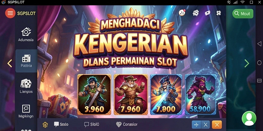 Tampilan gameplay SGPSLOT yang menakutkan dan mendebarkan.