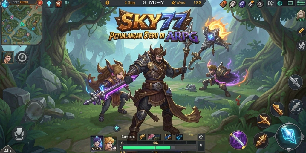 Tangkapan layar menunjukkan pertarungan epik dalam gameplay ARPG.