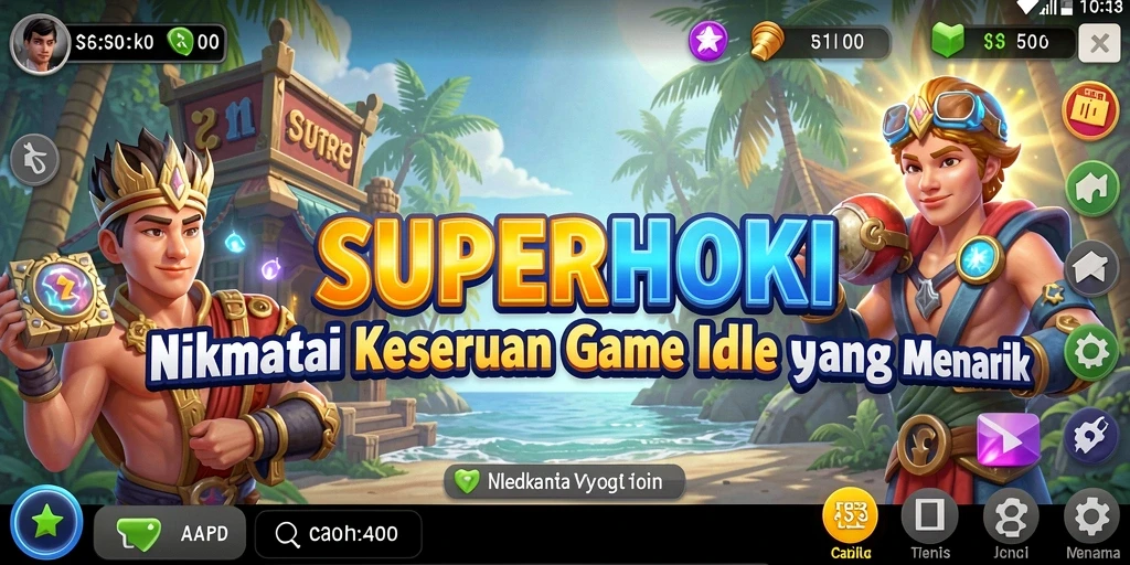 Tampilan gameplay SUPERHOKI yang menakjubkan dan adiktif.