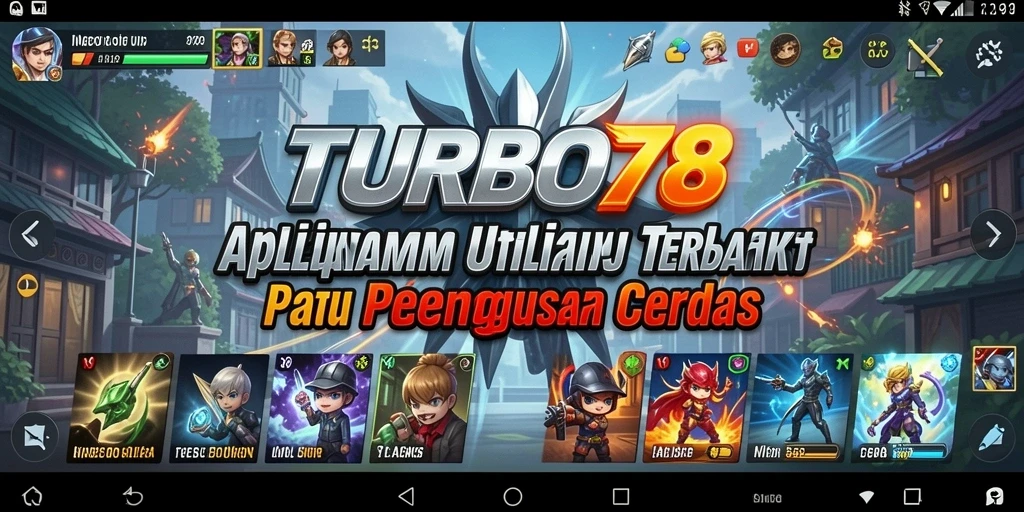 Tampilan antarmuka utama TURBO78 yang user-friendly dan fungsional.