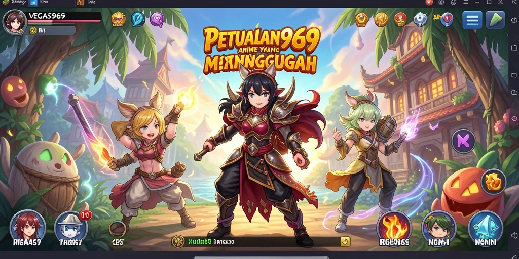 Tampilan gameplay mengesankan dari VEGAS969 dengan karakter anime yang hidup.