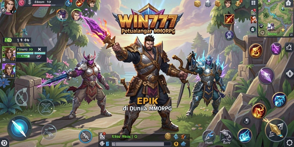 Tampilan gameplay seru dalam dunia fantasi MMORPG.